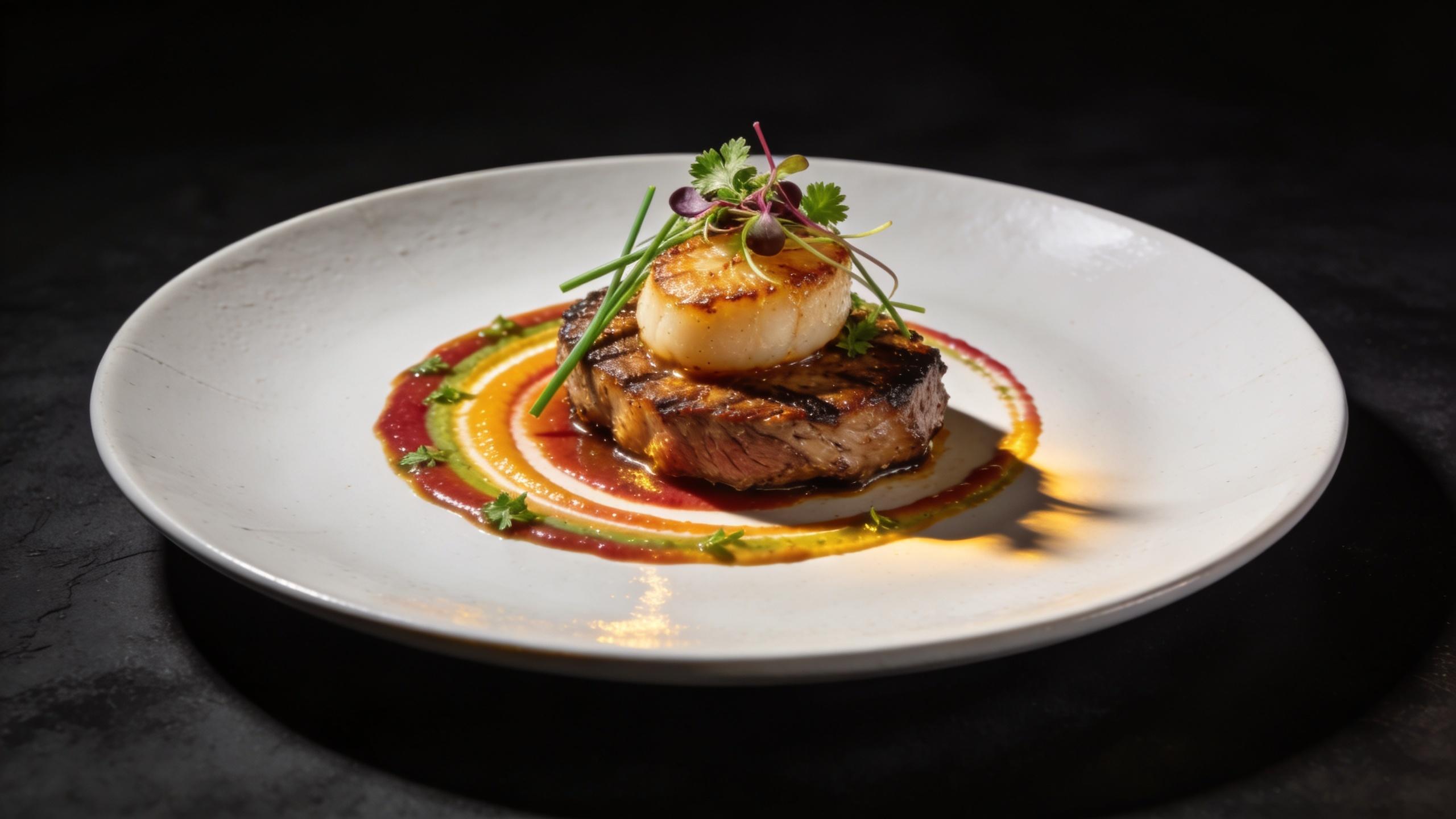 Beautifully plated dish from the L'École Culinaire training restaurant